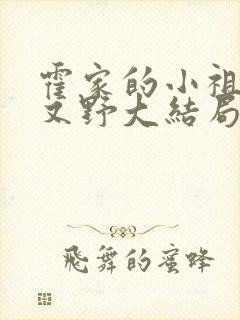 霍家的小祖宗甜又野大结局