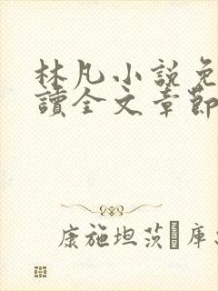 林凡小说免费阅读全文章节