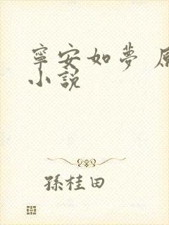 宁安如梦 原著小说