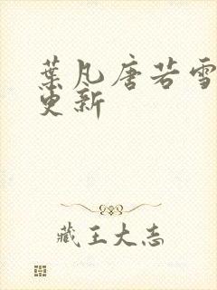 叶凡唐若雪今天更新