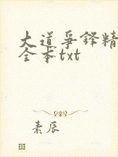 大道争锋精校版全本txt
