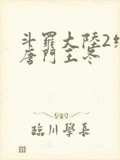 斗罗大陆2绝世唐门王冬