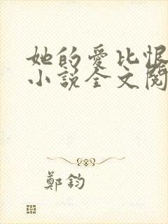 她的爱比恨长久小说全文阅读封面