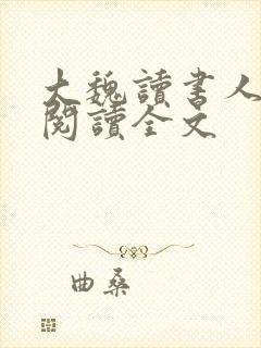 大魏读书人免费阅读全文封面