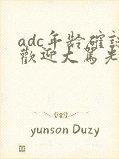 adc年龄确认欢迎大驾光临小说封面