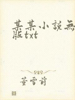某某小说无删减版txt封面