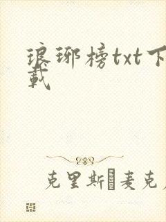 琅琊榜txt下载