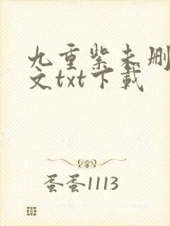 九重紫未删减全文txt下载