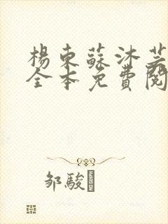 杨东苏沐芸小说全本免费阅读下载