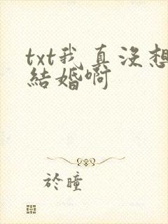 txt我真没想结婚啊