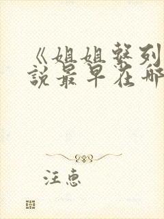 《姐姐系列》小说最早在哪里