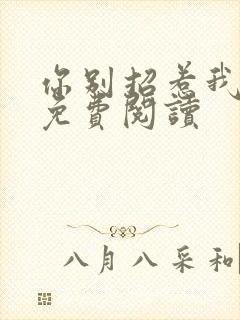 你别招惹我小说免费阅读