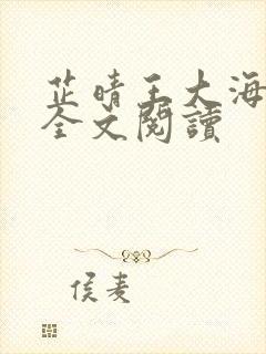 芷晴王大海小说全文阅读