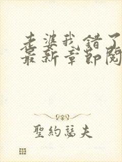 老婆我错了小说最新章节阅读全文封面
