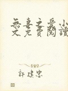 无妻之爱小说全文免费阅读