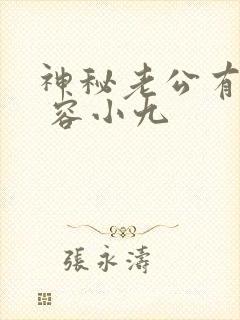 神秘老公有点坏 容小九封面