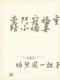 豪门宠婚重生戏精小娇妻