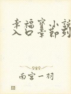 幸福宝小说阅读入口章节列表