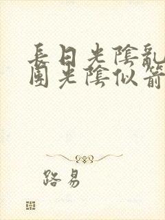 长日光阴乱作一团光阴似箭必读