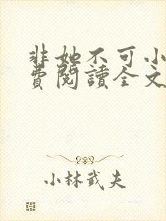 非她不可小说免费阅读全文封面