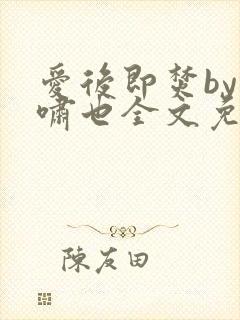 爱后即焚by林啸也全文免费阅读笔趣阁封面