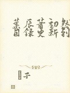 叶辰萧初然全部目录更新到哪里了封面