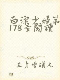 白洁少妇第1一178章阅读
