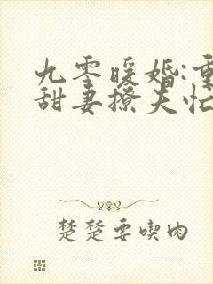 九零暖婚:重生甜妻撩夫忙全文在线阅读