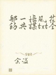 那一场风花雪月的共谋txt全文下载