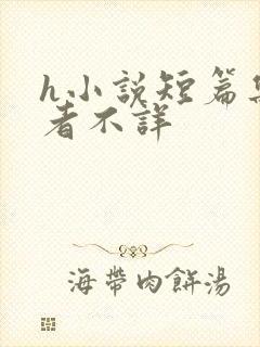 h小说短篇集作者不详