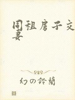 同租房子交换夫妻封面