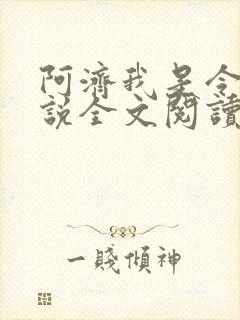 阿济我是令川小说全文阅读无弹窗