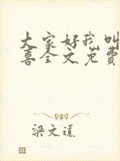 大家好我叫林小喜全文免费阅读封面