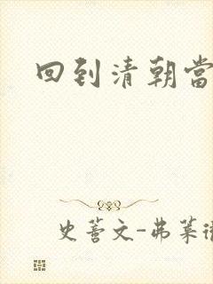 回到清朝当王爷