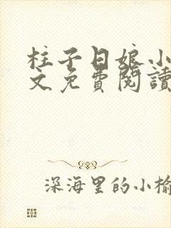 柱子日娘小说全文免费阅读封面