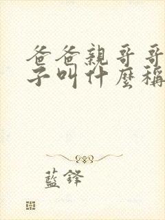 爸爸亲哥哥的儿子叫什么称呼