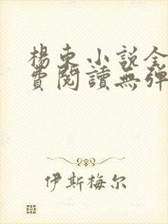 杨东小说全文免费阅读无弹窗