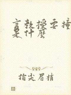 言教授要撞坏了是什么