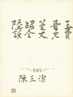 陆昭菱晋王的小说全文免费阅读