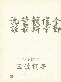 沈莹赖俊全文小说最新章节更新时间