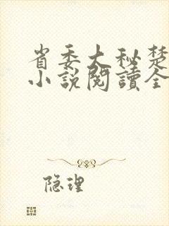 省委大秘楚东恒小说阅读全文