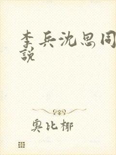 李兵沈思同款小说