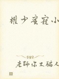 权少蜜宠小娇妻封面