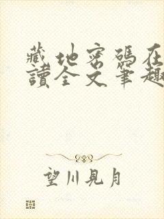 藏地密码在线阅读全文笔趣阁
