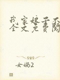 我家娘子不对劲全文免费阅读完整版封面