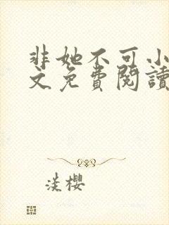 非她不可小说全文免费阅读无弹窗