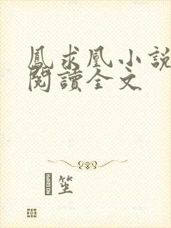 凤求凰小说免费阅读全文封面