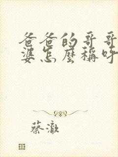 爸爸的哥哥的老婆怎么称呼?