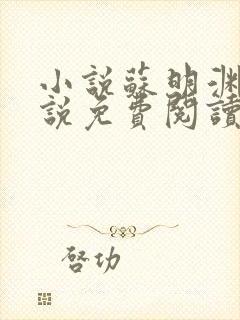 小说苏明渊的小说免费阅读无弹窗