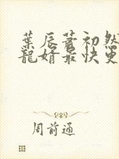叶辰萧初然上门龙婿最快更新